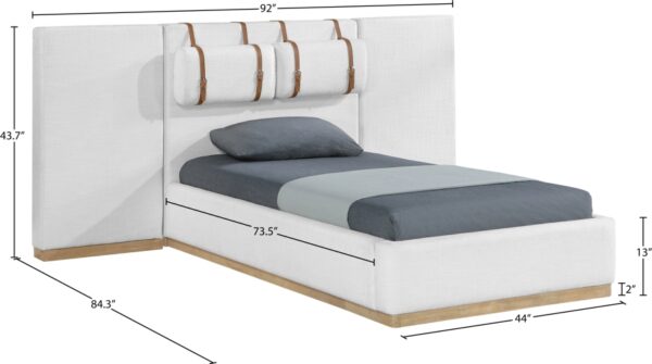 Bennet Linen Textured Fabric Upholstered Bed