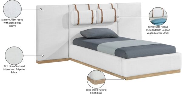 Bennet Linen Textured Fabric Upholstered Bed