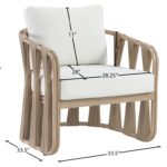 San Pietro Resilient Waterproof Fabric Upholstered Outdoor Patio Chair