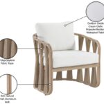 San Pietro Resilient Waterproof Fabric Upholstered Outdoor Patio Chair