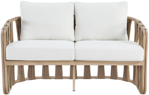 San Pietro 60.5" Resilient Waterproof Fabric Upholstered Outdoor Patio Loveseat