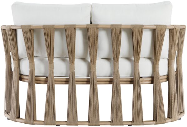 San Pietro 60.5" Resilient Waterproof Fabric Upholstered Outdoor Patio Loveseat