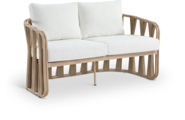 San Pietro 60.5" Resilient Waterproof Fabric Upholstered Outdoor Patio Loveseat