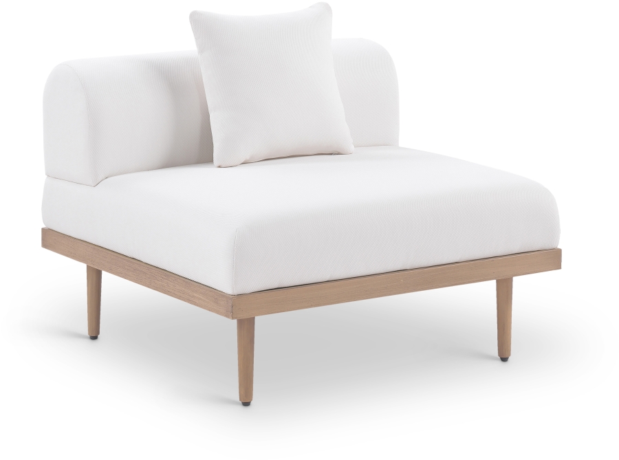 Laguna Resilient Water Resistant Fabric Upholstered Outdoor Patio Modular Armless Chair