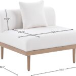 Laguna Resilient Water Resistant Fabric Upholstered Outdoor Patio Modular Armless Chair