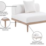 Laguna Resilient Water Resistant Fabric Upholstered Outdoor Patio Modular Armless Chair
