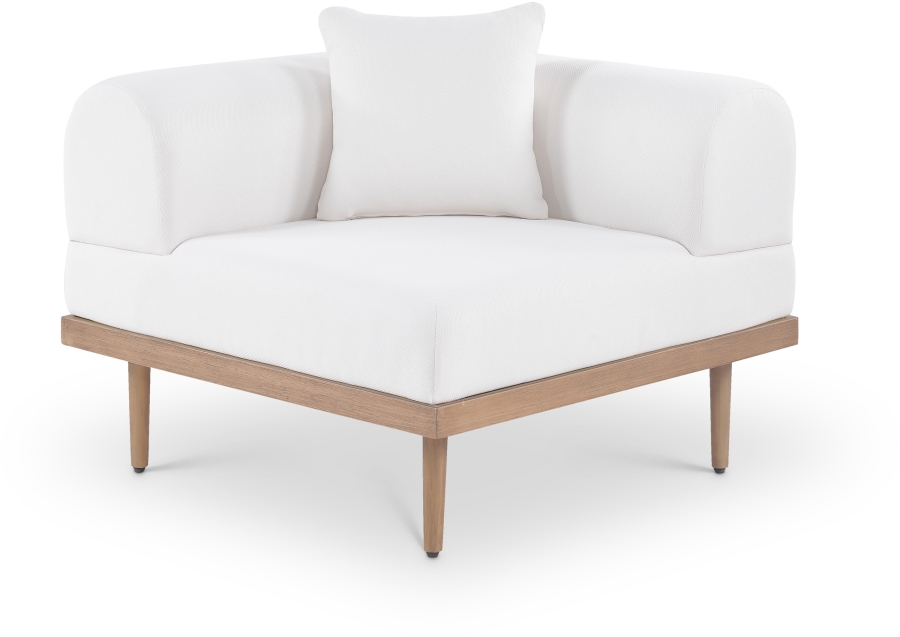 Laguna Resilient Water Resistant Fabric Upholstered Outdoor Patio Modular Corner Chair