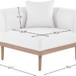 Laguna Resilient Water Resistant Fabric Upholstered Outdoor Patio Modular Corner Chair