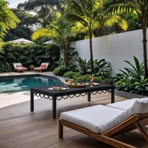 Portofino Aluminum Outdoor Patio Coffee Table