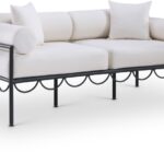 Portofino 69.75" Resilient Water Repellent Fabric Upholstered Outdoor Patio Loveseat