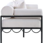 Portofino 69.75" Resilient Water Repellent Fabric Upholstered Outdoor Patio Loveseat