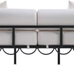 Portofino 69.75" Resilient Water Repellent Fabric Upholstered Outdoor Patio Loveseat