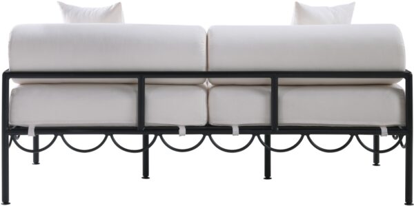 Portofino 69.75" Resilient Water Repellent Fabric Upholstered Outdoor Patio Loveseat