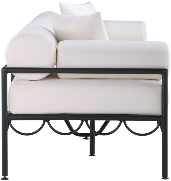 Portofino 85.75" Resilient Water Repellent Fabric Upholstered Outdoor Patio Sofa