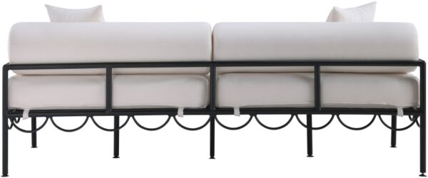 Portofino 85.75" Resilient Water Repellent Fabric Upholstered Outdoor Patio Sofa