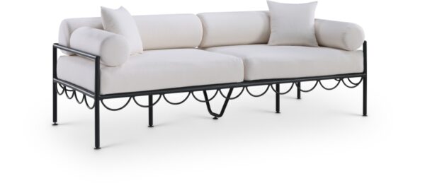 Portofino 85.75" Resilient Water Repellent Fabric Upholstered Outdoor Patio Sofa