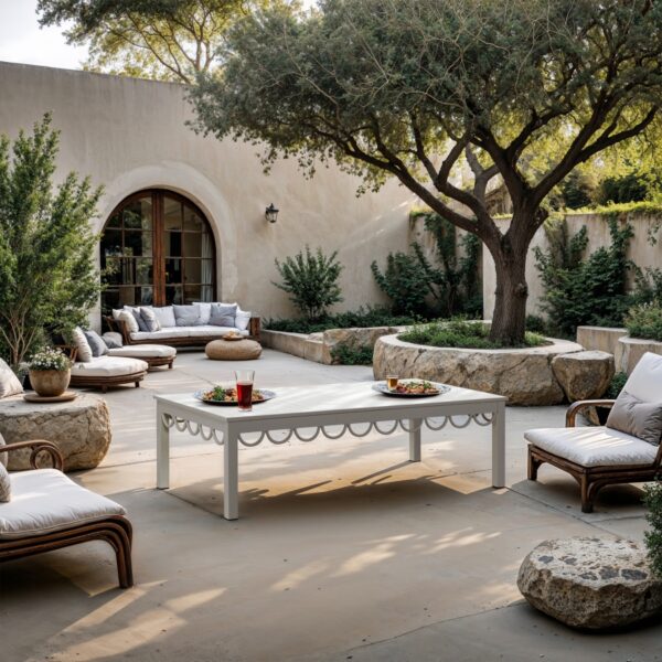 Portofino Aluminum Outdoor Patio Coffee Table