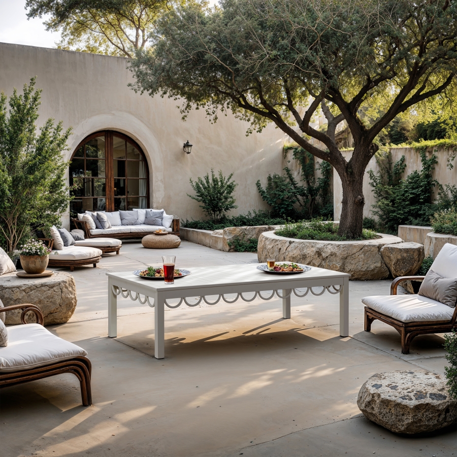 Portofino Aluminum Outdoor Patio Coffee Table