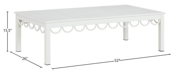Portofino Aluminum Outdoor Patio Coffee Table