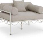 Portofino Resilient Water Repellent Fabric Upholstered Outdoor Patio Chair