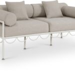 Portofino 69.75" Resilient Water Repellent Fabric Upholstered Outdoor Patio Loveseat