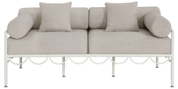 Portofino 69.75" Resilient Water Repellent Fabric Upholstered Outdoor Patio Loveseat
