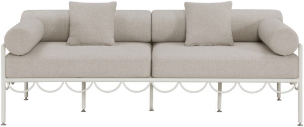 Portofino 85.75" Resilient Water Repellent Fabric Upholstered Outdoor Patio Sofa