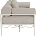 Portofino 85.75" Resilient Water Repellent Fabric Upholstered Outdoor Patio Sofa