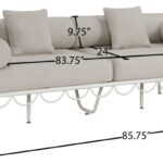 Portofino 85.75" Resilient Water Repellent Fabric Upholstered Outdoor Patio Sofa