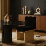 Shaw Chenille Fabric Upholstered Dining Chair