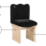 Shaw Chenille Fabric Upholstered Dining Chair