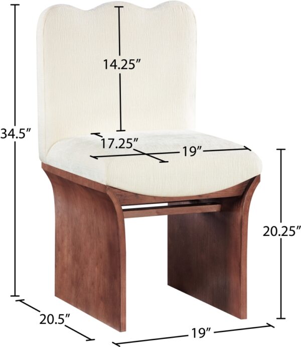 Shaw Chenille Fabric Upholstered Dining Chair