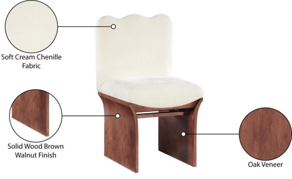 Shaw Chenille Fabric Upholstered Dining Chair