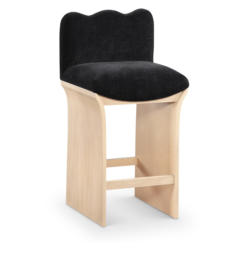 Shaw Chenille Fabric Upholstered Counter Stool