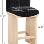 Shaw Chenille Fabric Upholstered Counter Stool