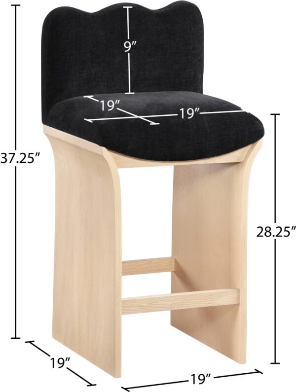 Shaw Chenille Fabric Upholstered Counter Stool
