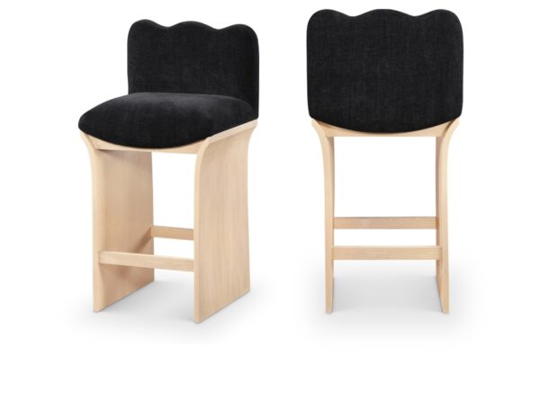 Shaw Chenille Fabric Upholstered Counter Stool