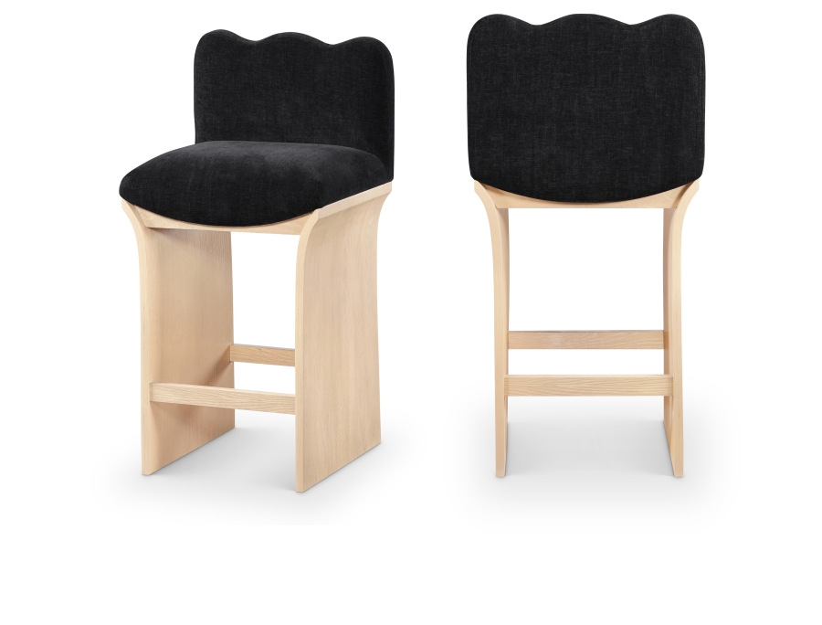 Shaw Chenille Fabric Upholstered Counter Stool