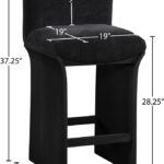 Shaw Chenille Fabric Upholstered Counter Stool