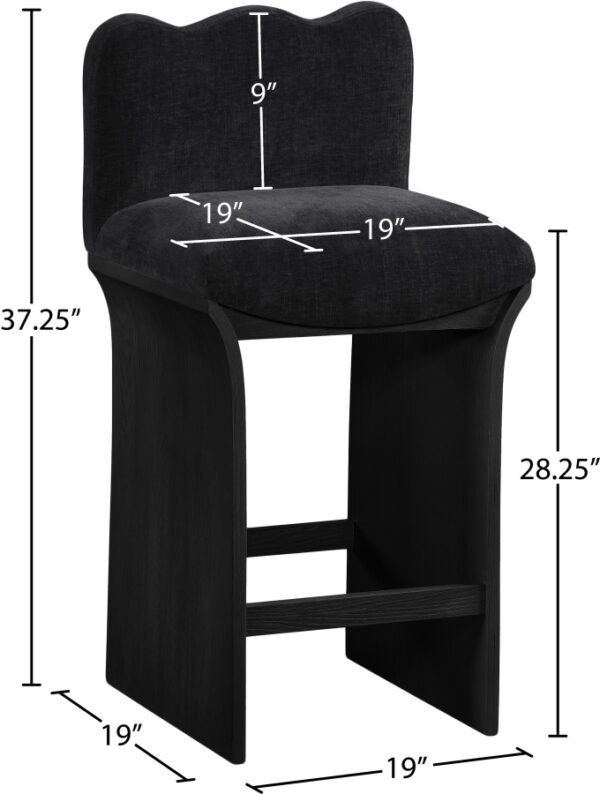 Shaw Chenille Fabric Upholstered Counter Stool