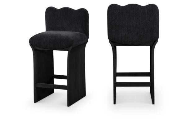 Shaw Chenille Fabric Upholstered Counter Stool