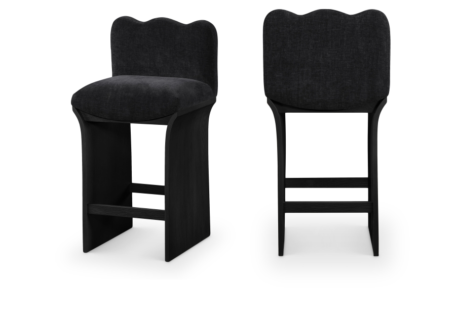 Shaw Chenille Fabric Upholstered Counter Stool