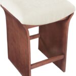 Shaw Chenille Fabric Upholstered Counter Stool