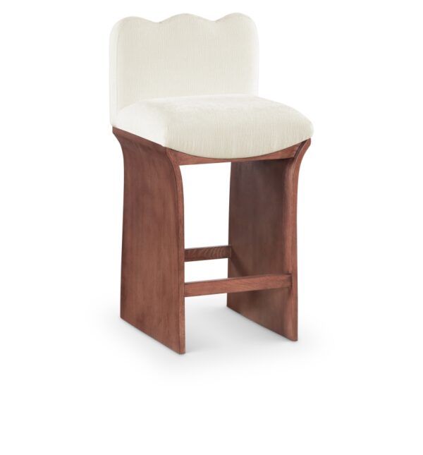 Shaw Chenille Fabric Upholstered Counter Stool