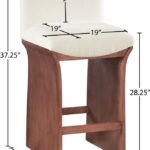 Shaw Chenille Fabric Upholstered Counter Stool