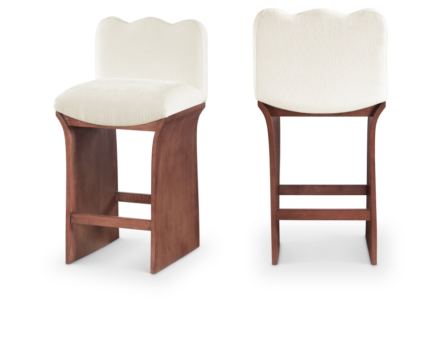 Shaw Chenille Fabric Upholstered Counter Stool