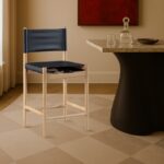 Rawlins Vegan Leather Upholstered Counter Stool