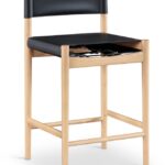 Rawlins Vegan Leather Upholstered Counter Stool