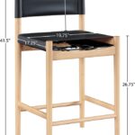 Rawlins Vegan Leather Upholstered Counter Stool