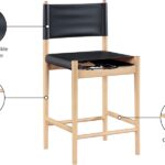 Rawlins Vegan Leather Upholstered Counter Stool